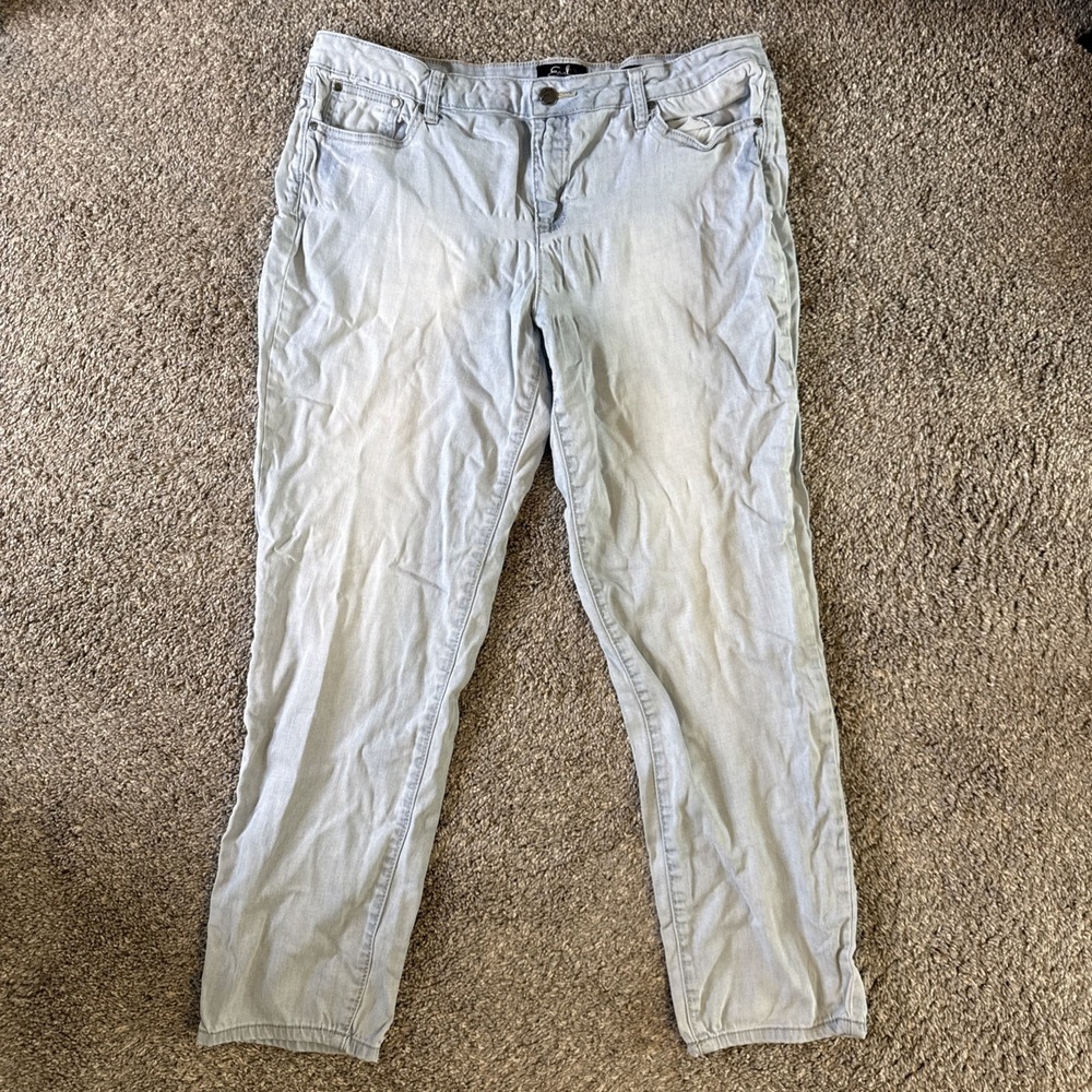 Earl Jean Women's Skinny Ankle Jeans Light Wash Size 16